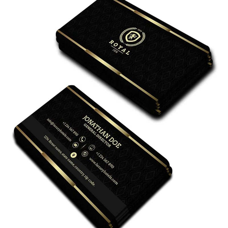 

20 0.Zhang.Custom.Hot sale custom logo printing durable black Luxury business card paper