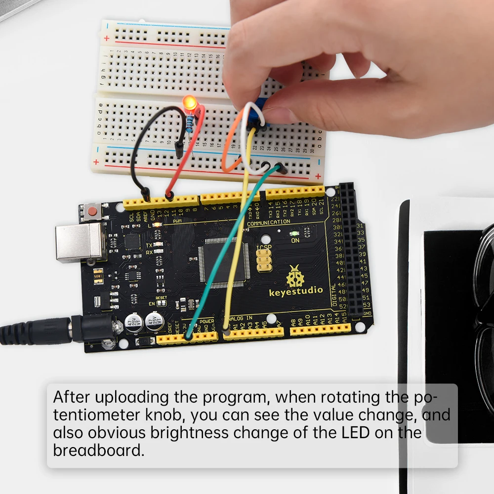 Keyestudio MEGA 2560 R3 Development Board For ARDUINO MEGA 2560 R3 With USB Serial Chip CP2102 Based On ATMEGA2560-16AU