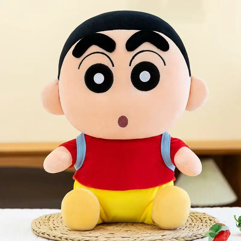

Новейший рюкзак Miniso, мягкая плюшевая игрушка Crayon Shin chan, милая подушка с рисунком аниме, детский подарок на день рождения, забавная кукла