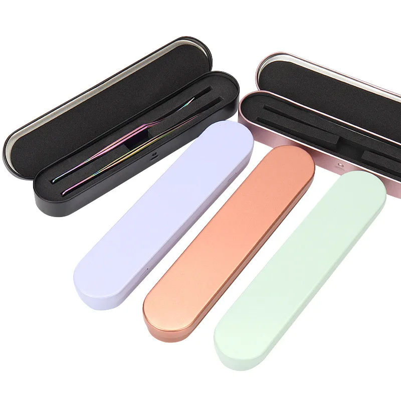 1PC まつげピンセット収納ボックスまつげエクステンション用品ピンセット収納ボックス鉛筆ケースポータブルまつげ眉毛ピンセットケース
