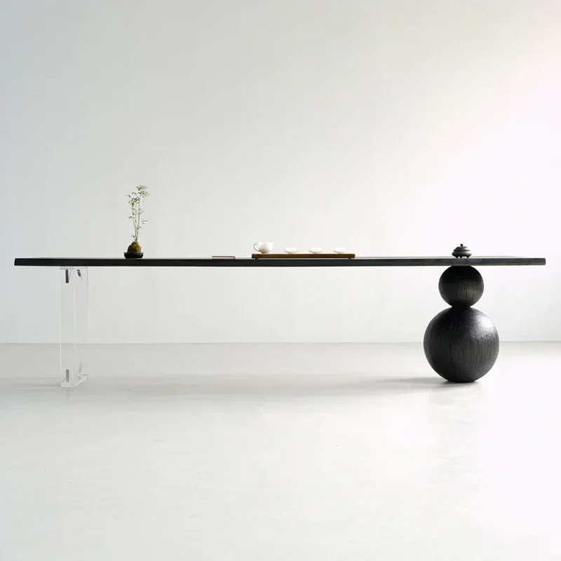 

Hot SalesGourd Shaped Solid Wood Zen Tea Table And Chair Set