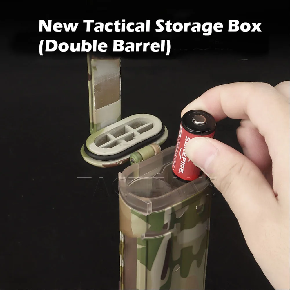 Tactical Box Retention MOLL System Compatible For 18650 CR123 AA/AAA Battery Storage Hunting Paintball Accessories