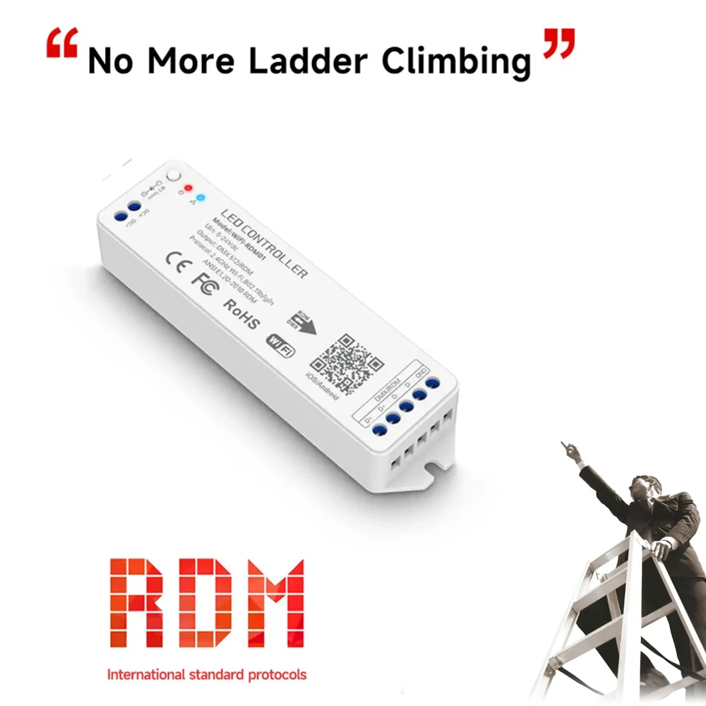 LTECH WIFI-RDM Programmer WiFi-RDM01 Support Parameters Setting Firmware Upgrade By App Compatible With RDM Protocol Product