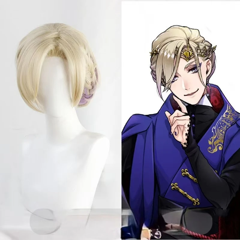 

Twisted Wonderland Vil Schoenheit парик для косплея Плетеные волосы для косплея Термостойкие синтетические парики с розовой сеткой