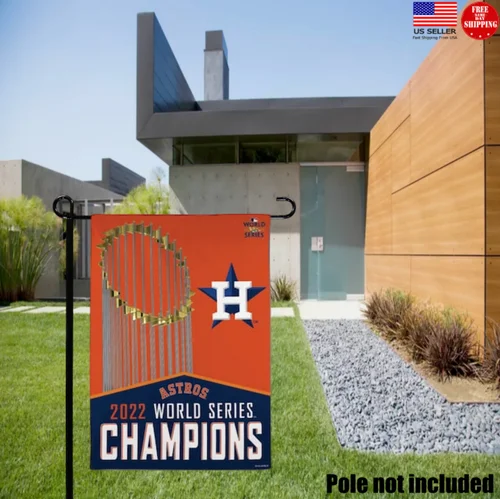 Houston Astros World Series Champions 2 Sided Garden Flag Outdoor Window Banner. uua
