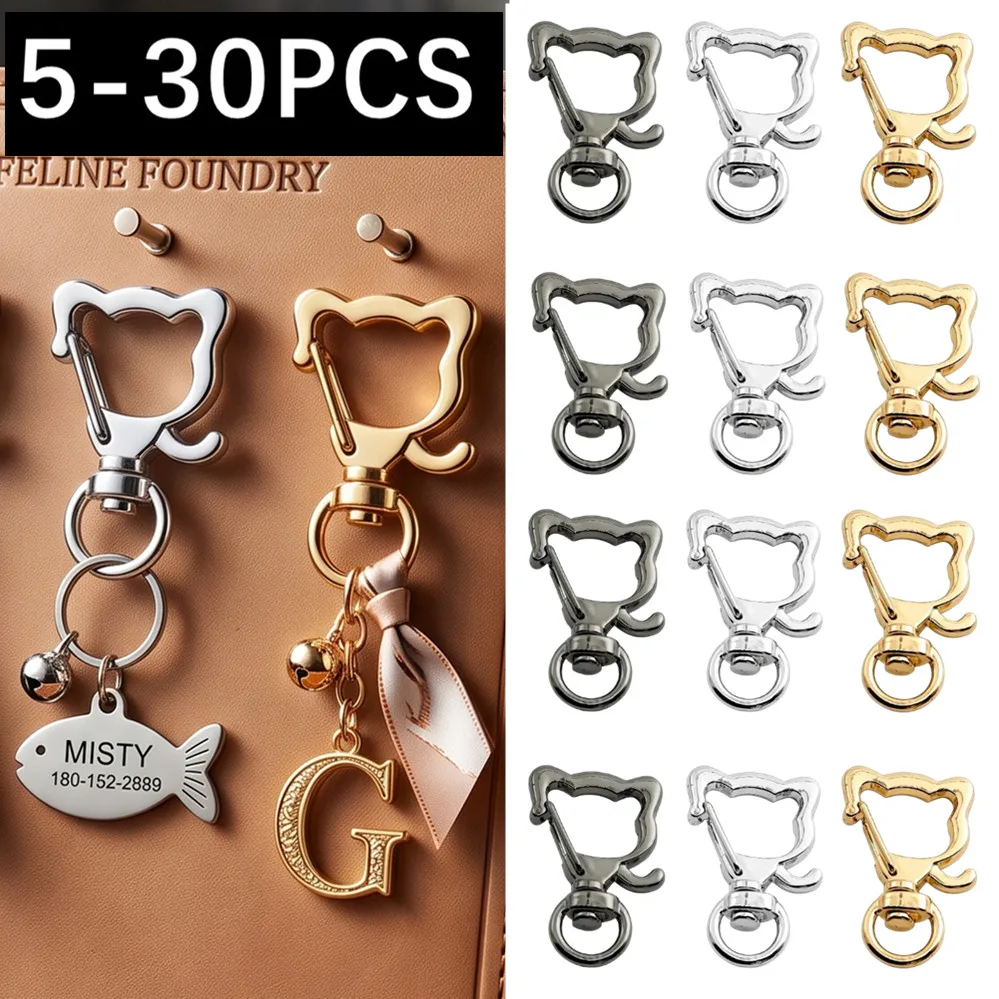 5-30Pcs/lot Snap Hook Trigger Clips Buckles For Keychain Lobster Lobster Clasp Hooks for Necklace Key Ring ClaspDIY Making