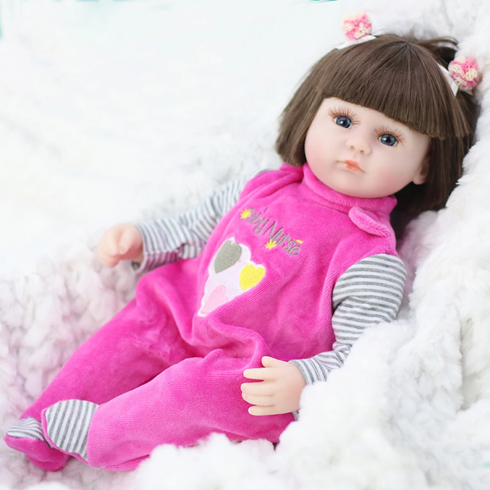 42CM Baby Reborn Doll Toys For Girls Sleeping Accompany Doll Realistic Lifelike Soft Toddler Bebe Reborn Birthday Present Gifts