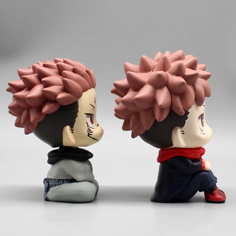 10cm Anime Jujutsu Kaisen Q Edition Ryomen Sukuna Itadori Yuji Action Figures Sitting Model Doll Toy Pvc Statue Decoration Gift