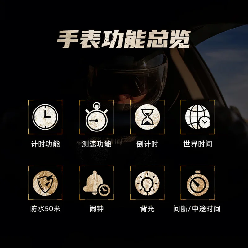 2025 Reloj inteligente resistente al agua Pantalla dual Reloj despertador de metal Reloj electrónico multifunción para correr Hombre