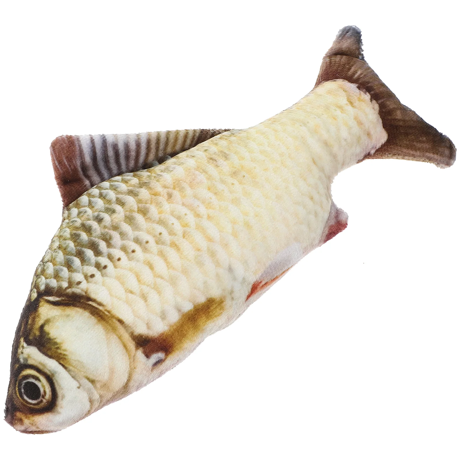 20cm Creative Fish Shape Toy Cat Playing Plush Stuffed Toy Home Decor Gifts without Zipper (Grass Carp)