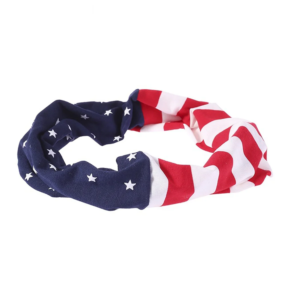 Opaska do włosów z motywem flagi USA dla kobiet, oddychająca, elastyczna, idealna do fitnessu, biegania, na siłownię, sportowa, na prezent.