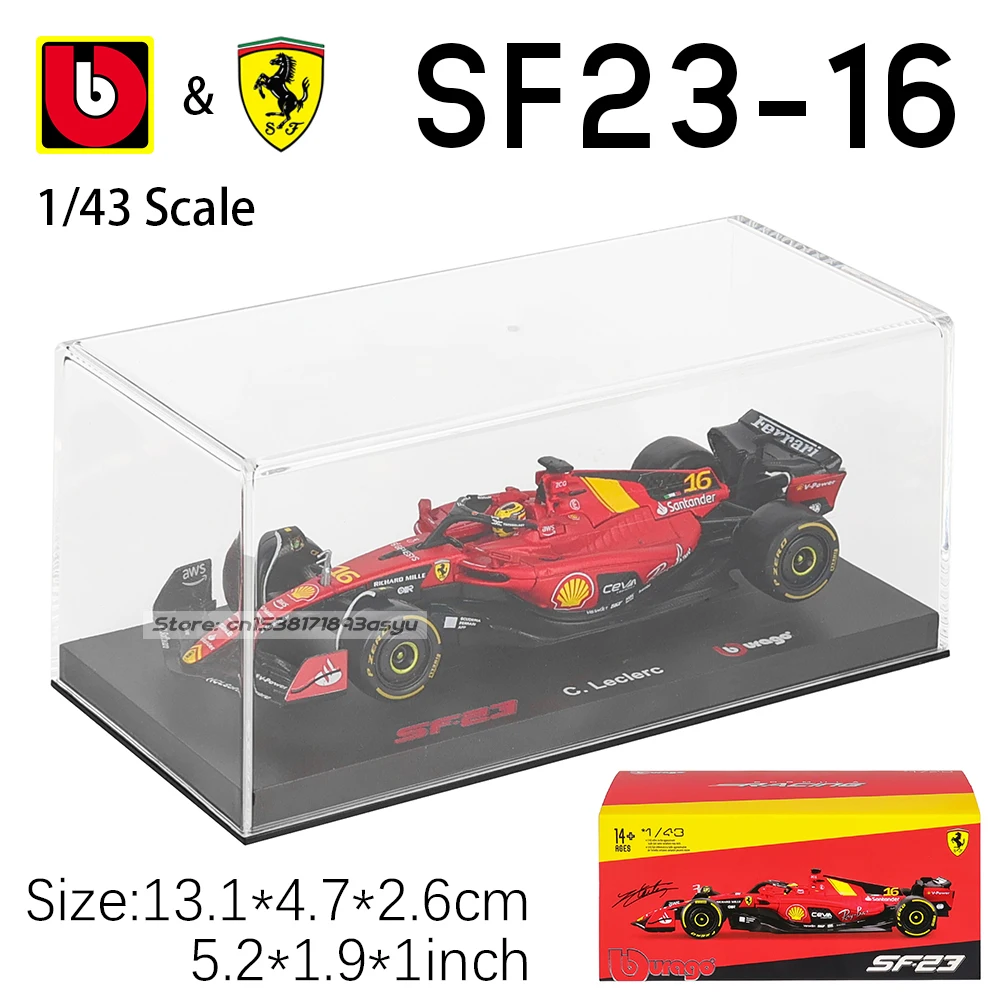 Bburago 1:43 Latest F1 2022 Scuderia Ferrari F1-75 16# Leclerc 55