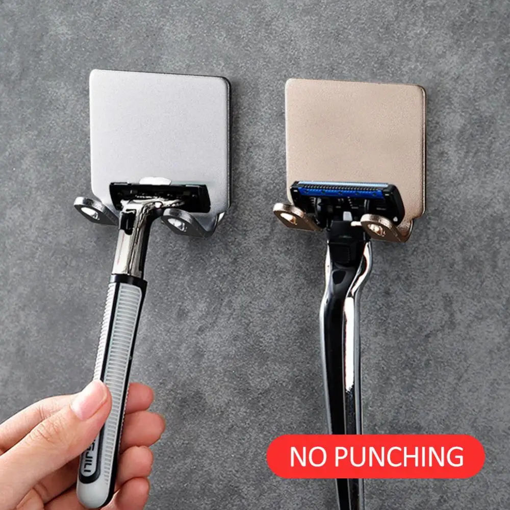 1/3/5Pcs Punch-free Razor Holder Storage Hook Wall Adhesive Men Shaving Shaver Holder Shelf Razor Rack Bathroom Organization