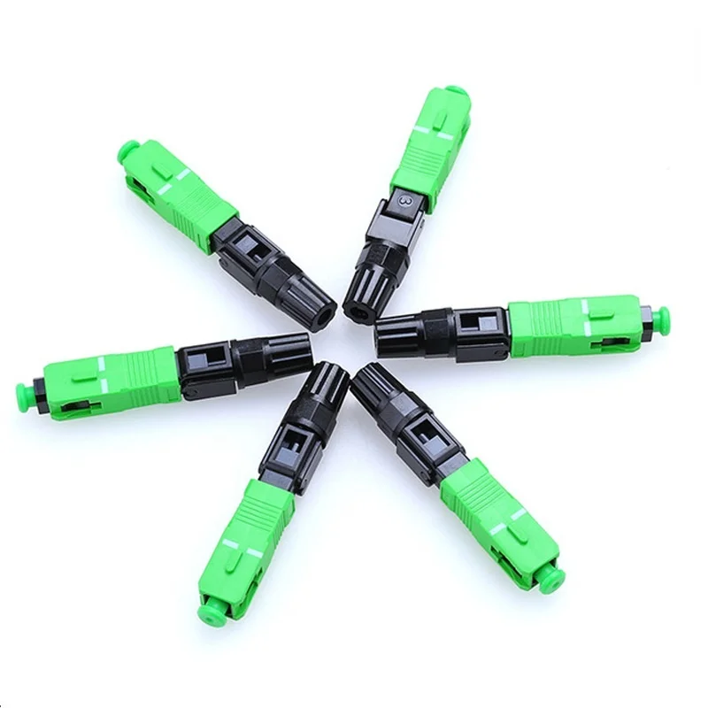 

Free Shipping 100PCS FTTH SC Connector SC APC Single-mode Fiber Optic SC Quick Connector