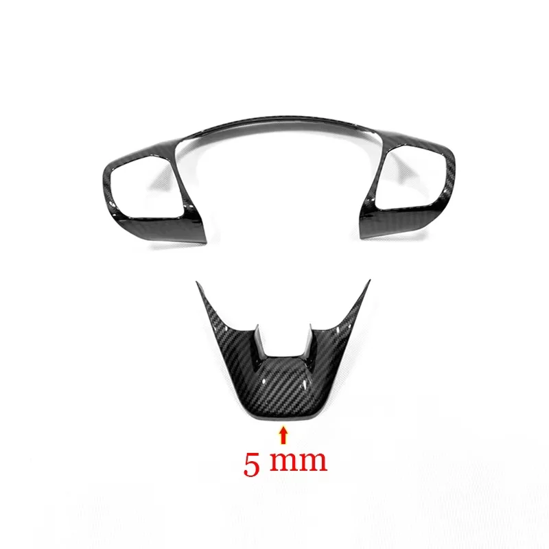 For Ford Puma 2019-2021 Accessories ABS Carbon fiber/Matte ST Car steering wheel trim control button frame Cover Styling