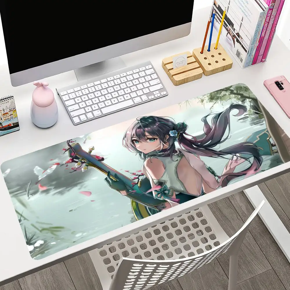 Honkai Star Rail Ruan Mei Mousepad, großes Gaming-Mauspad, LockEdge, verdickte Computer-Tastatur, Tisch, Schreibtischunterlage