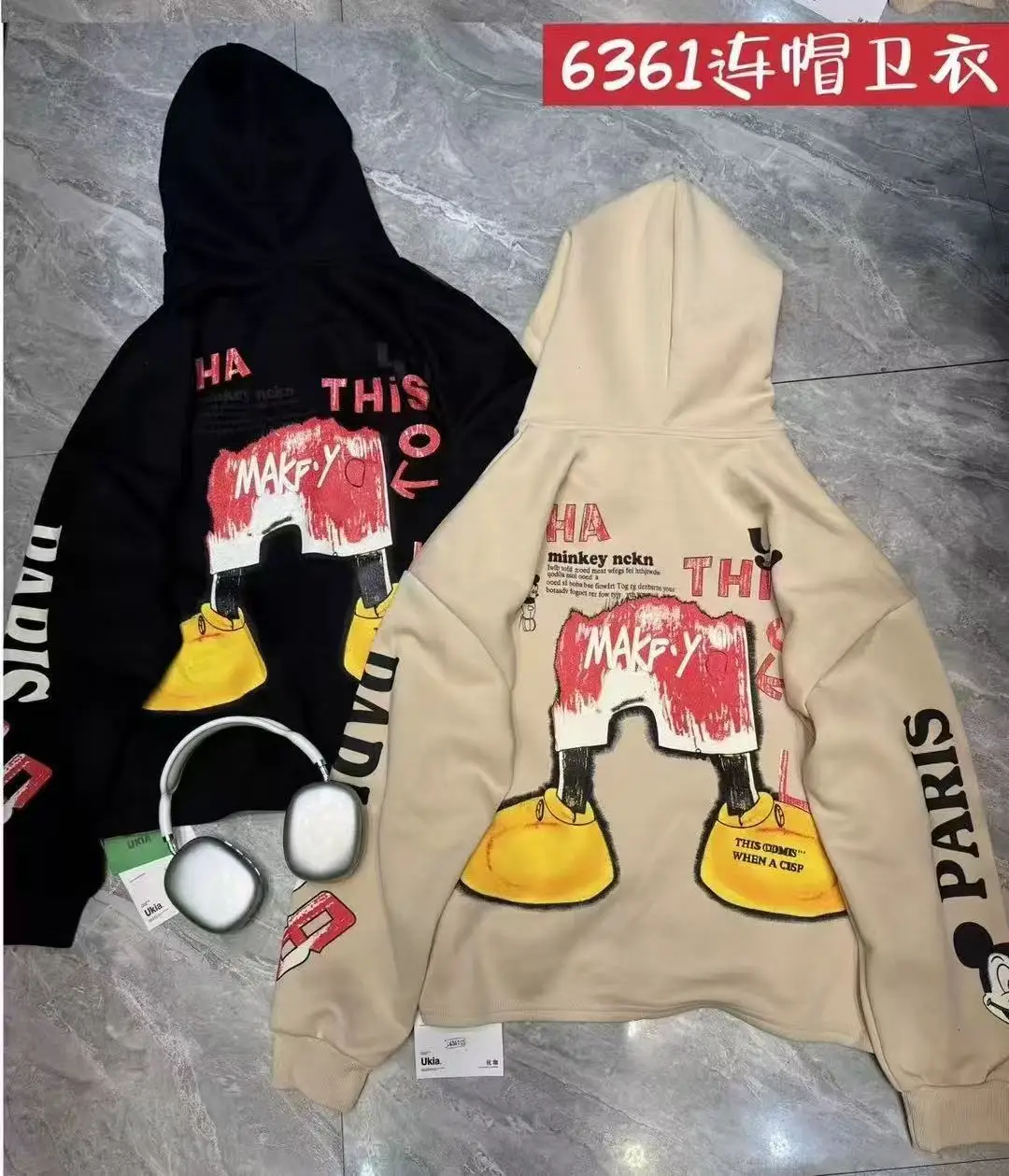 Europäischen Stil Kurze Top für Frauen Mode Brief Patch Graffiti Lose Beiläufige Mit Kapuze Sweatshirt Hoodies Frauen 2025, Neue