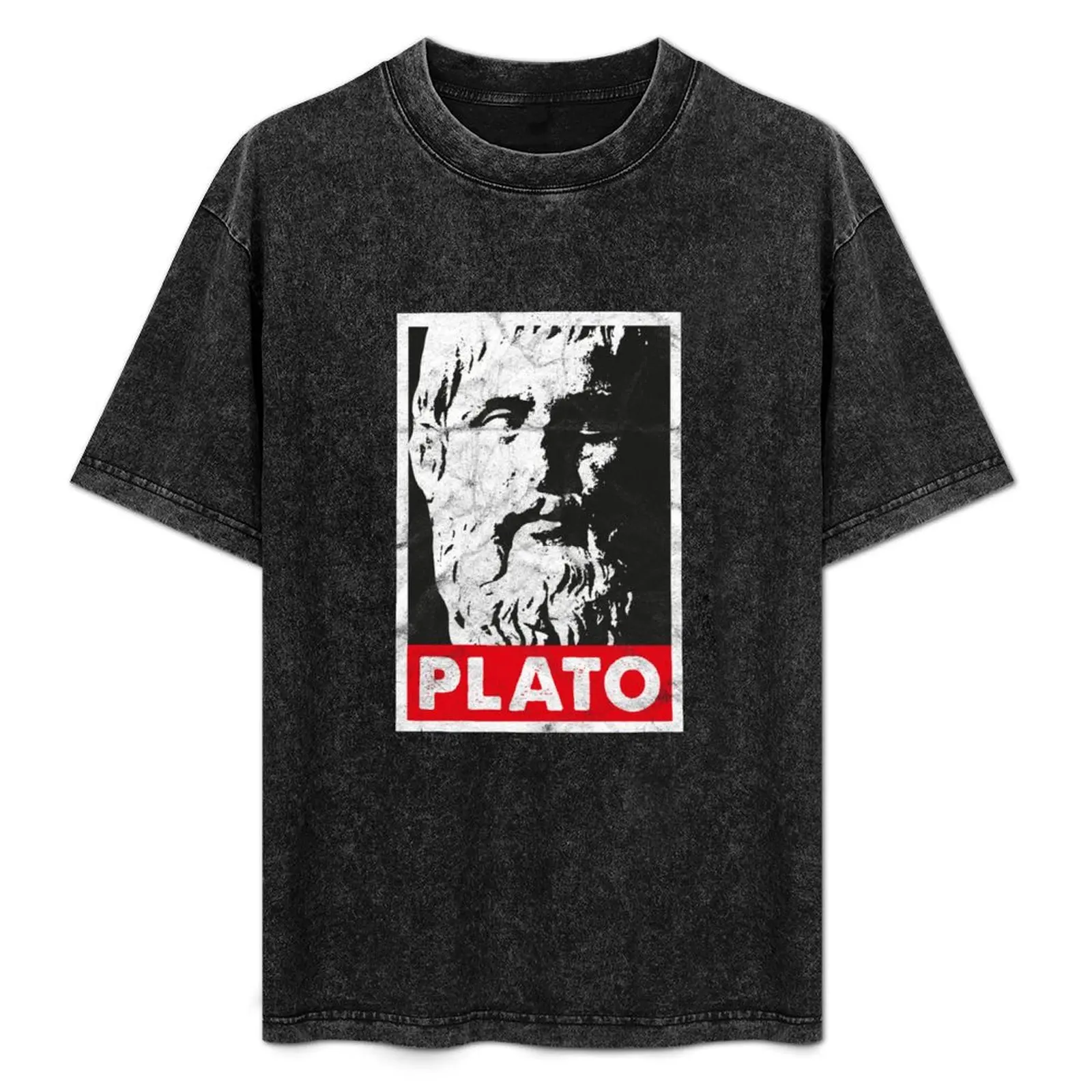 

Plato Vintage Greek Philosophy Aristoteles Socrates T-Shirt Breathable Basic Cotton T-Shirt