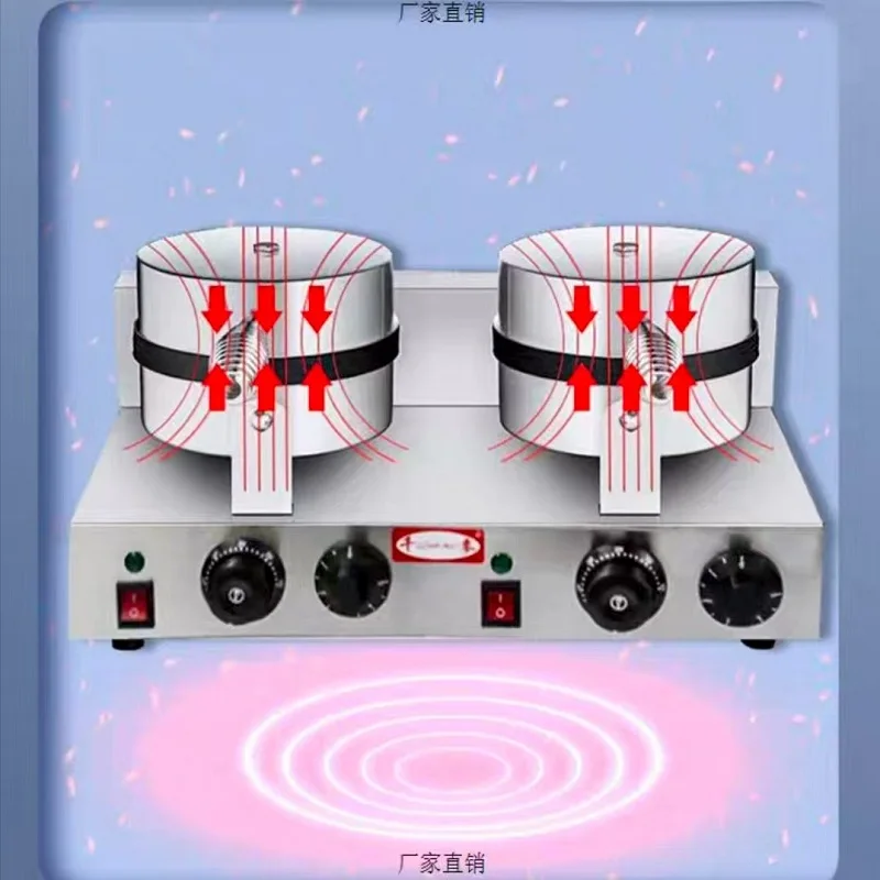 Factory Custom Double Headed Egg Rolls Mold Commercial Double Sided Stainless Steel Ice Cream Cone Machine For Making Ice Cream