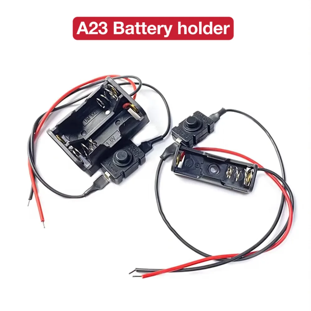 12V 23A Battery Holder with WireLead Rechargeable Battery Case Storage Box 12V 23A Battery Holder 12V battery box with switch