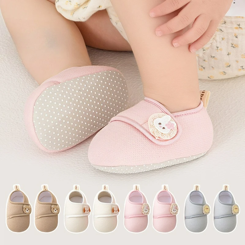

Cartoon Shoes Spring and Autumn Soft-soled Toddler Shoes Non-slip Cloth-soled Floor Shoes Velcro