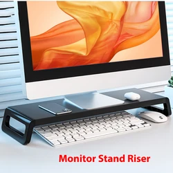 Monitor Stand Riser Metal Construction with ABS Plastic Support Underneath Storage for Office Supplies Computer Desktop Holder