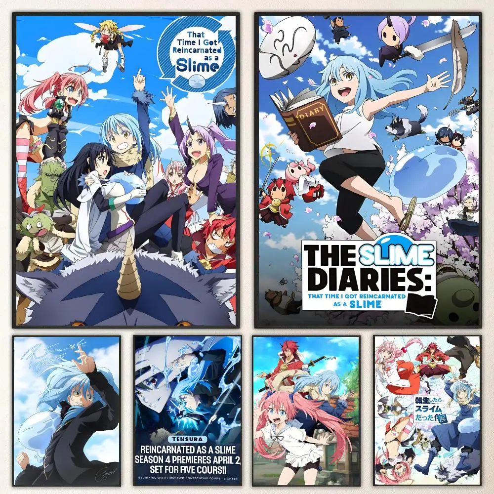 Time I Got Reincarnated as a Slime Poster High-definition  poster stickers, suitable for bedroom, living room, home decoration