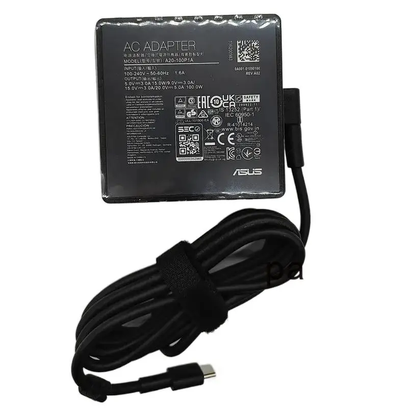 Caricabatterie adattatore CA USBC originale per ASUS ROG Flow X13 GV301 GV3010 tipo C da 100 W e