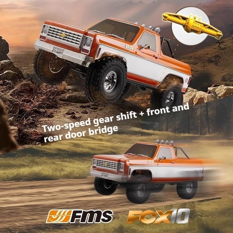 FMS FCX10 1/10 Control remoto Rock Crawler 4WD listo para correr 2,4 GHz 35 km/h camión todoterreno sin escobillas modelo regalo entusiasta