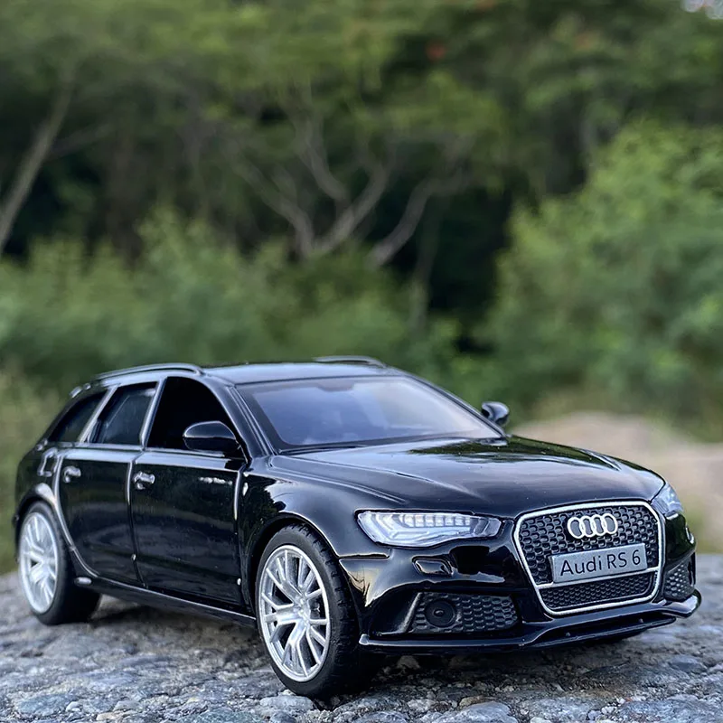 Audi RS6 Station Wagon Alliage Modèle de voiture, Simulation Diecasts, Véhicules jouets, Modèle en métal, Berceau arrière, Collection, Cadeau pour enfants, 1:36