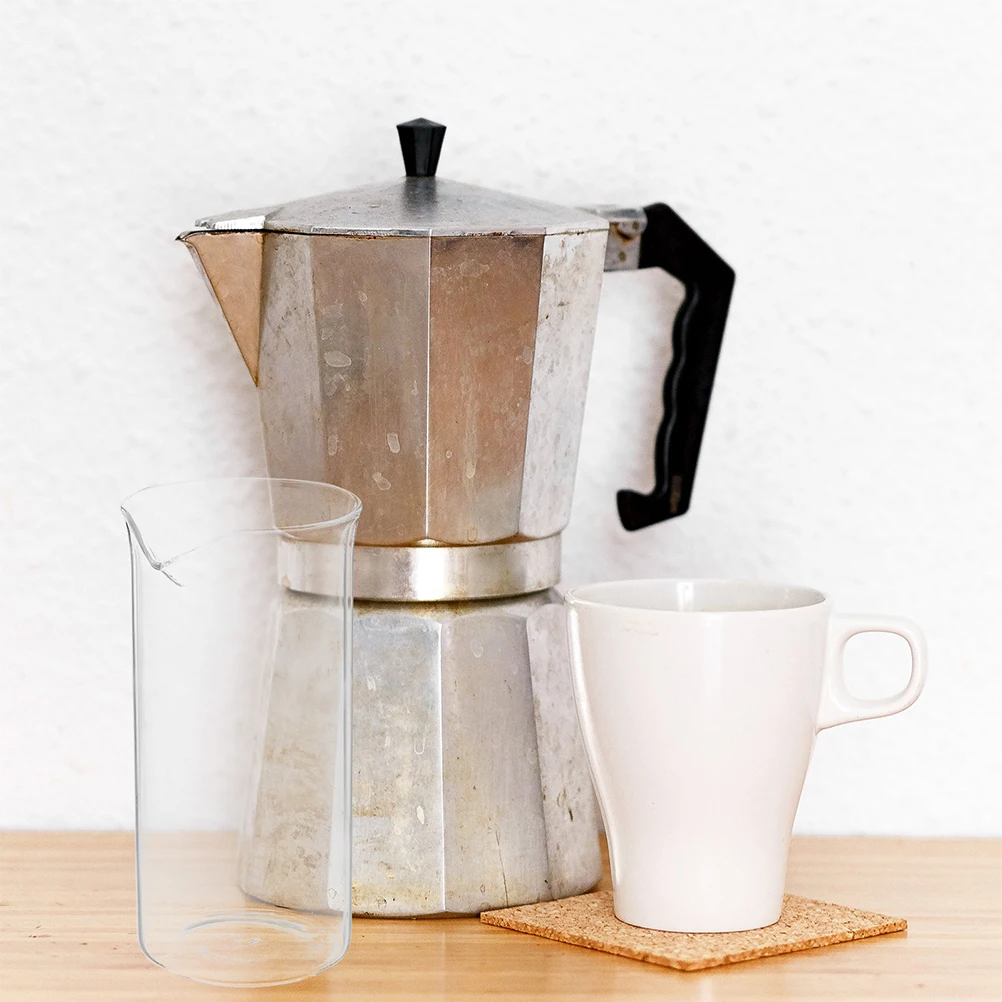 

Premium Glass Coffee Press Cup Replacement Non Deformable Beaker for Filter Coffee Maker Espresso Shots Brewing Tool Office