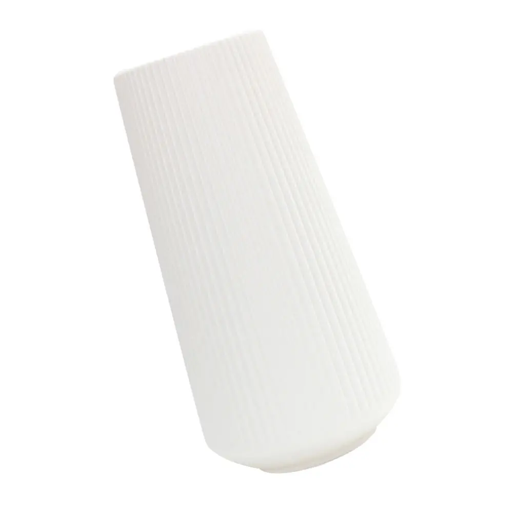 

1Pcs Plastic Flower Vase Simple Style White Decoration for Home Office Living Room Dried Flower Arrangement