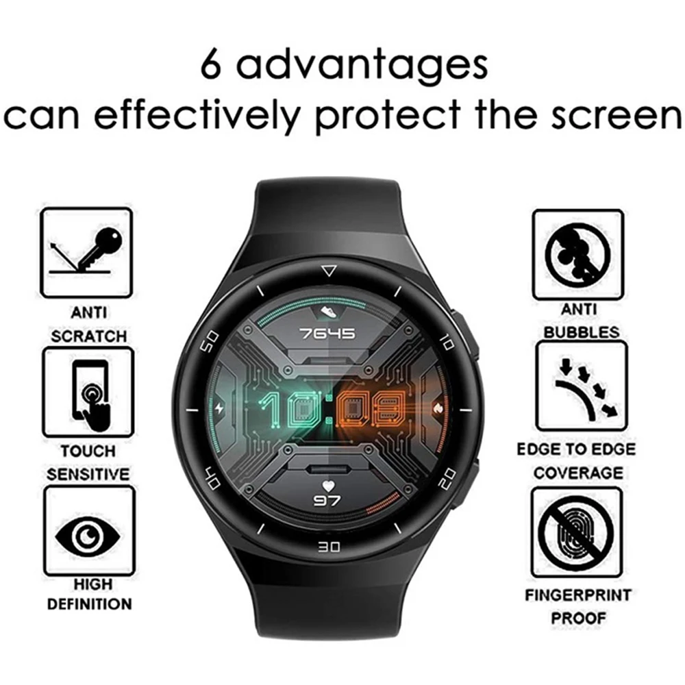 Ultra-thin Premium Screen Protector Film for Huawei Watch GT 2e Touch Sensitive Clear Composite Protector Film For Huawei GT 2e