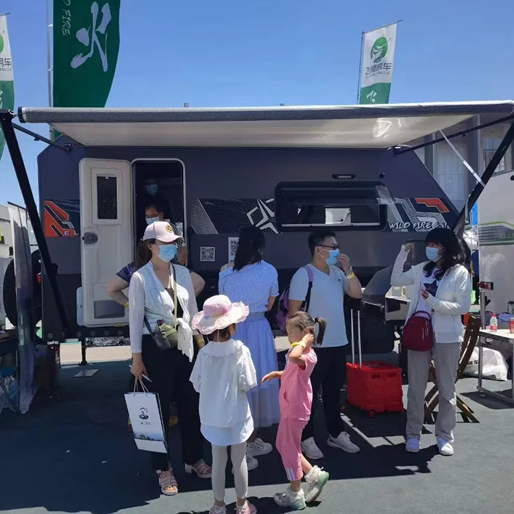 

Best Quality Good Service 5x2.5m American Style Awning With PVC With Mesh Or Terylene Caravan Awning