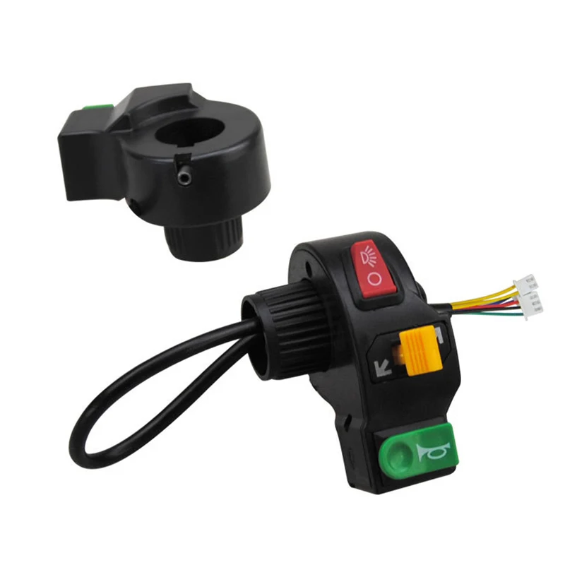 3 in1 Motorcycle Switch Electric Bike Scooter ATV Quad Light Turn Signal Horn ON/OFF Button for 22mm Dia Handlebars Motorbike