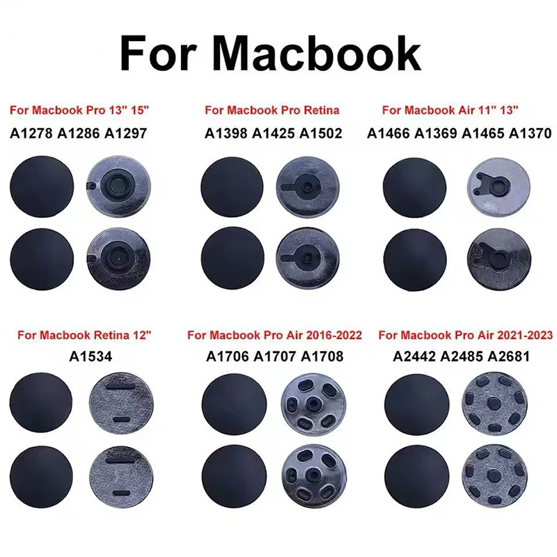 4pcs/2set suitable for Apple laptops Macbook Pro Air 11 "13" 15 "bottom shell foot pad rubber pad