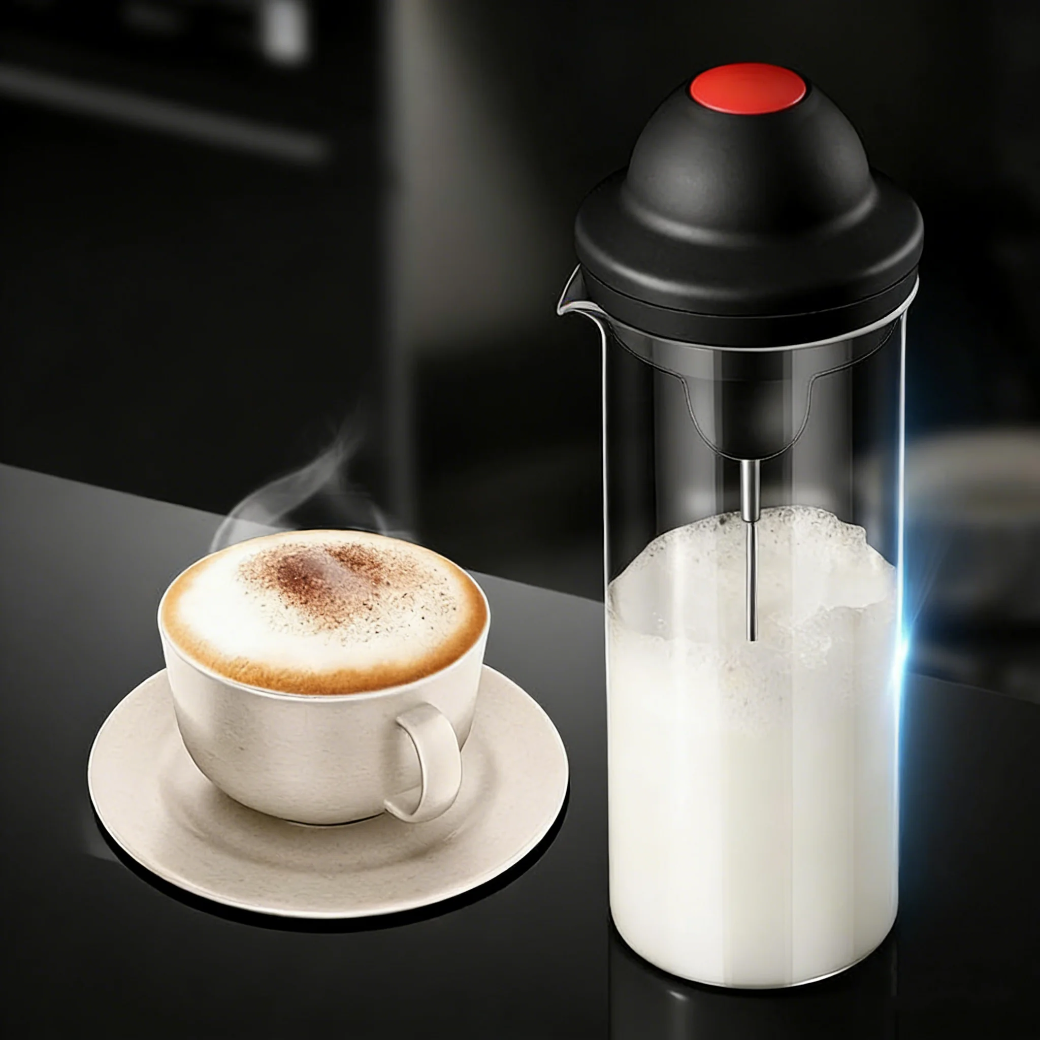 

Электрический вспениватель молока, ручной венчик для кофе, пенообразователь, кувшин, чашка, электрическая чашка для вспенивания молока, венчик (без батареи)