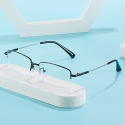 Myopia Glasses Unisex Metal Frame Blue Light Blocking Student Men Myopia Glasses Ultra Light Square Reader Eyeglasses -50 to-500