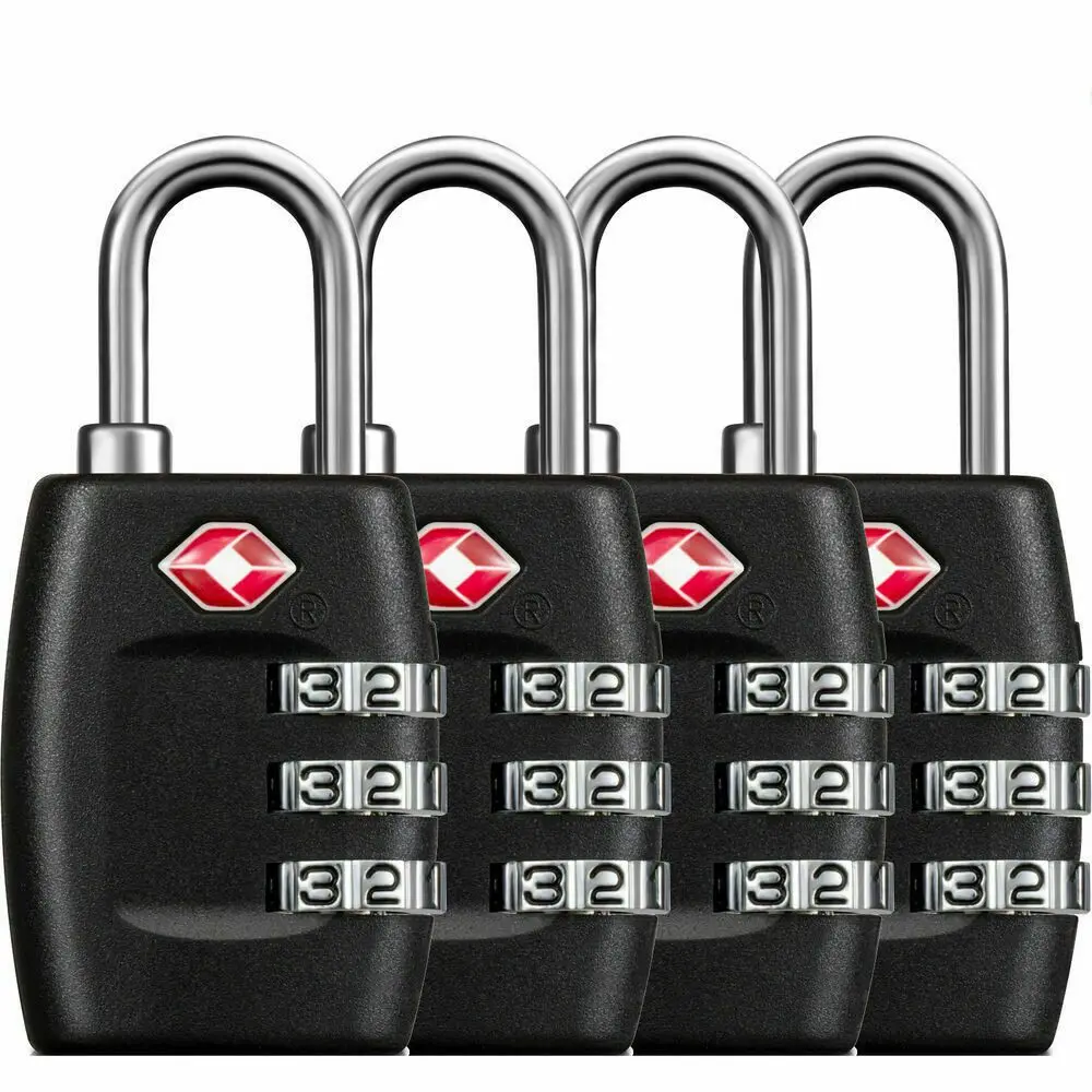 High Security TSA Approved Luggage Lock 3 Position Resettable Combination Password Code Lock Travel Suitcase Hardware Padlock