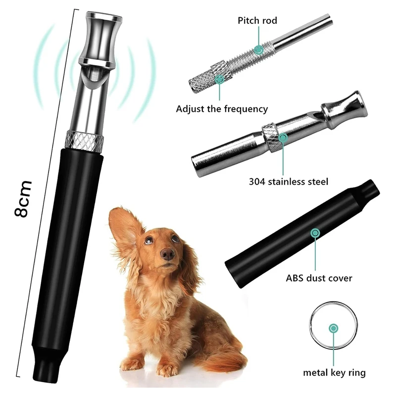 2 Pack Dog Whistle To Stop Barking Neighbors Dog Adjustable Ultrasonic Silent Dog Whistle