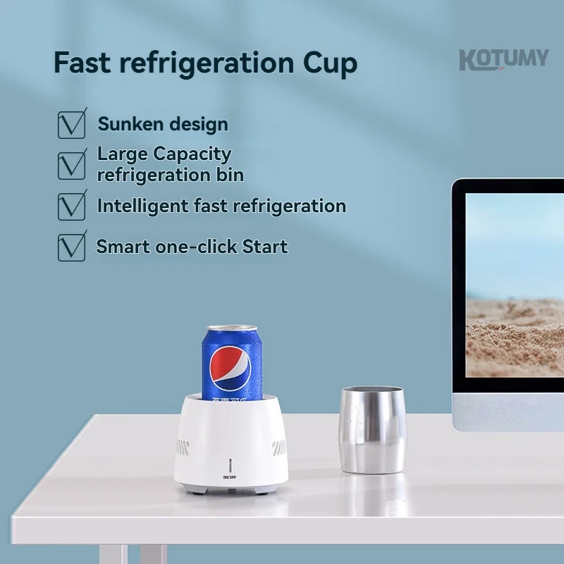 

Electronic Cooler, High Speed Ice Cooler, Quick Cooling Cup, Mini Car Refrigerator for Desktop Use