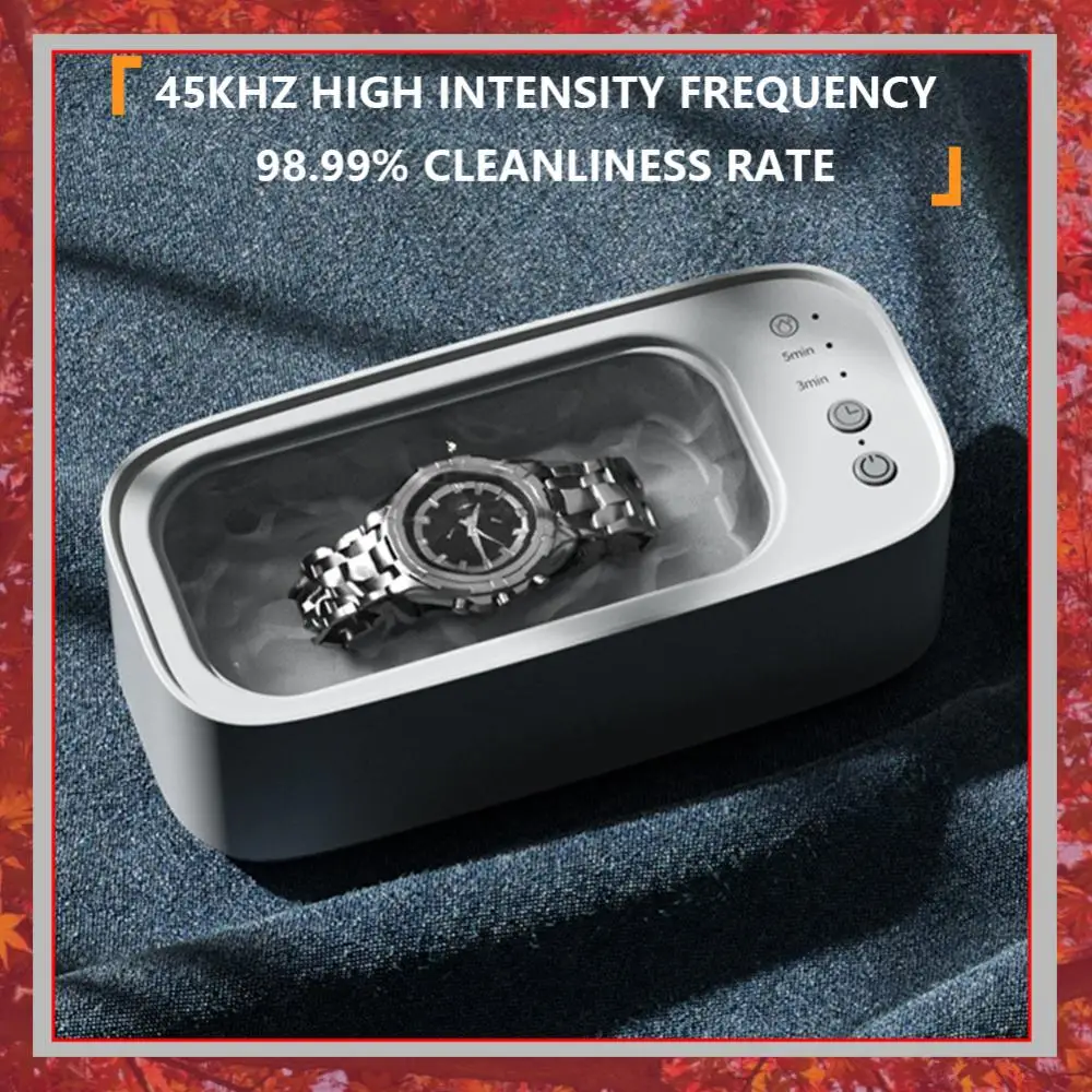 

Ультразвуковая чистящая машина 360° с 3 режимами для ювелирных изделий, очков, часов, 45 кГц, для чистки украшений/пустышек/косметических инструментов/очков