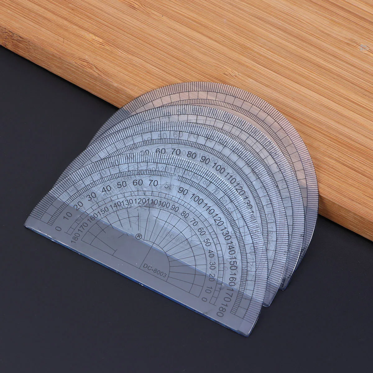

10Pcs 180 Degree Protractor Plastic Clear Half Round Geometry Angle Measurement Drawing Tool School Student Office
