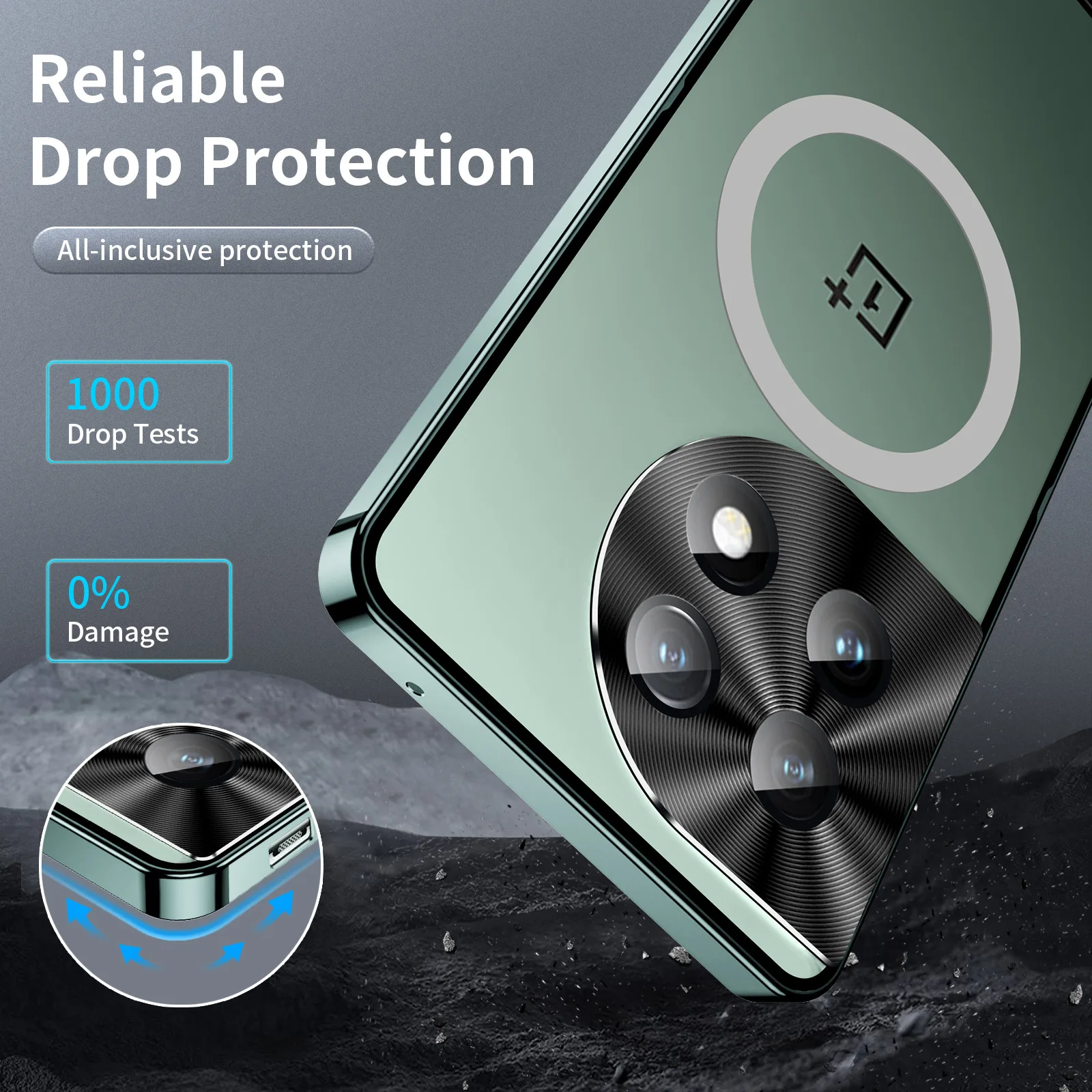 For Magsafe Magnetic Case For Oneplus 12 Pro One plus 11 Ultra Thin Metal Frame Magnet Wireless Charging Shockproof Armor Cover