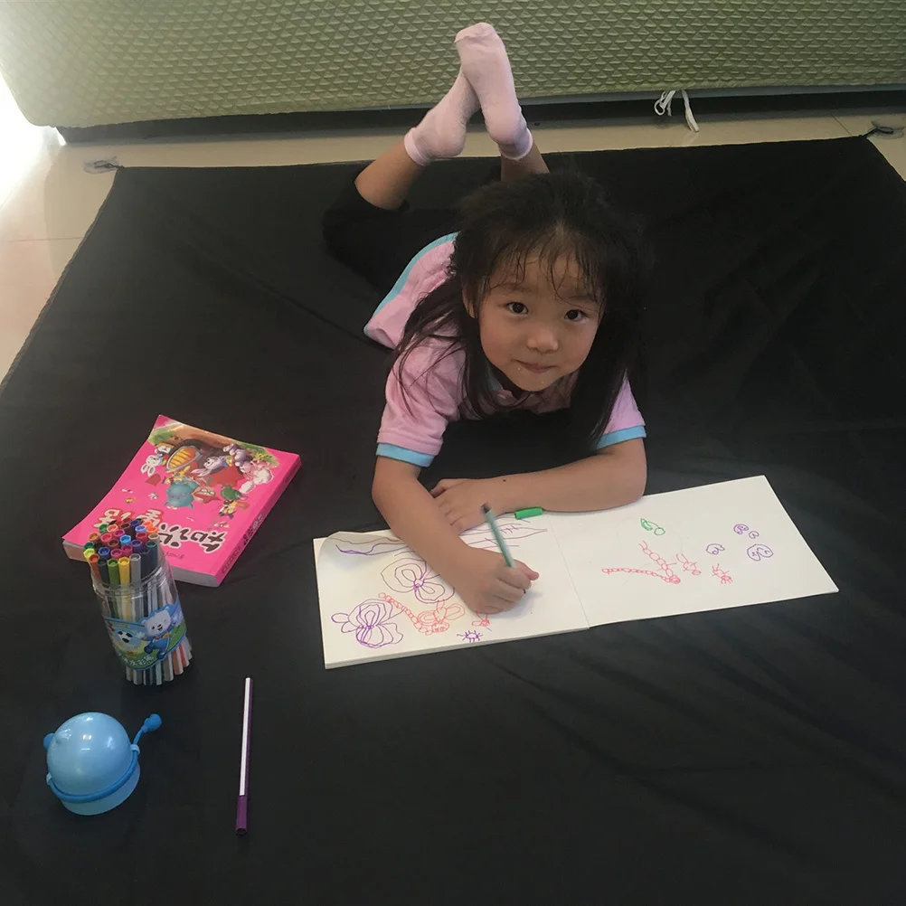 

1Pcs Premium Drawing Cushion for Kids Waterproof Floor Pad Simple Elegant Design Fits Any Home Decor Black Drawing Cushion