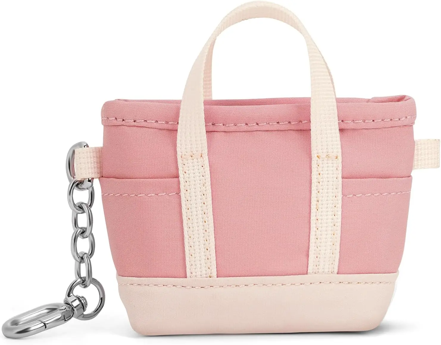 

Mini Tote Coin Purse Keychain Small Change Pouch Charm Pink Cute Makeup Wallet Handbag Accessory