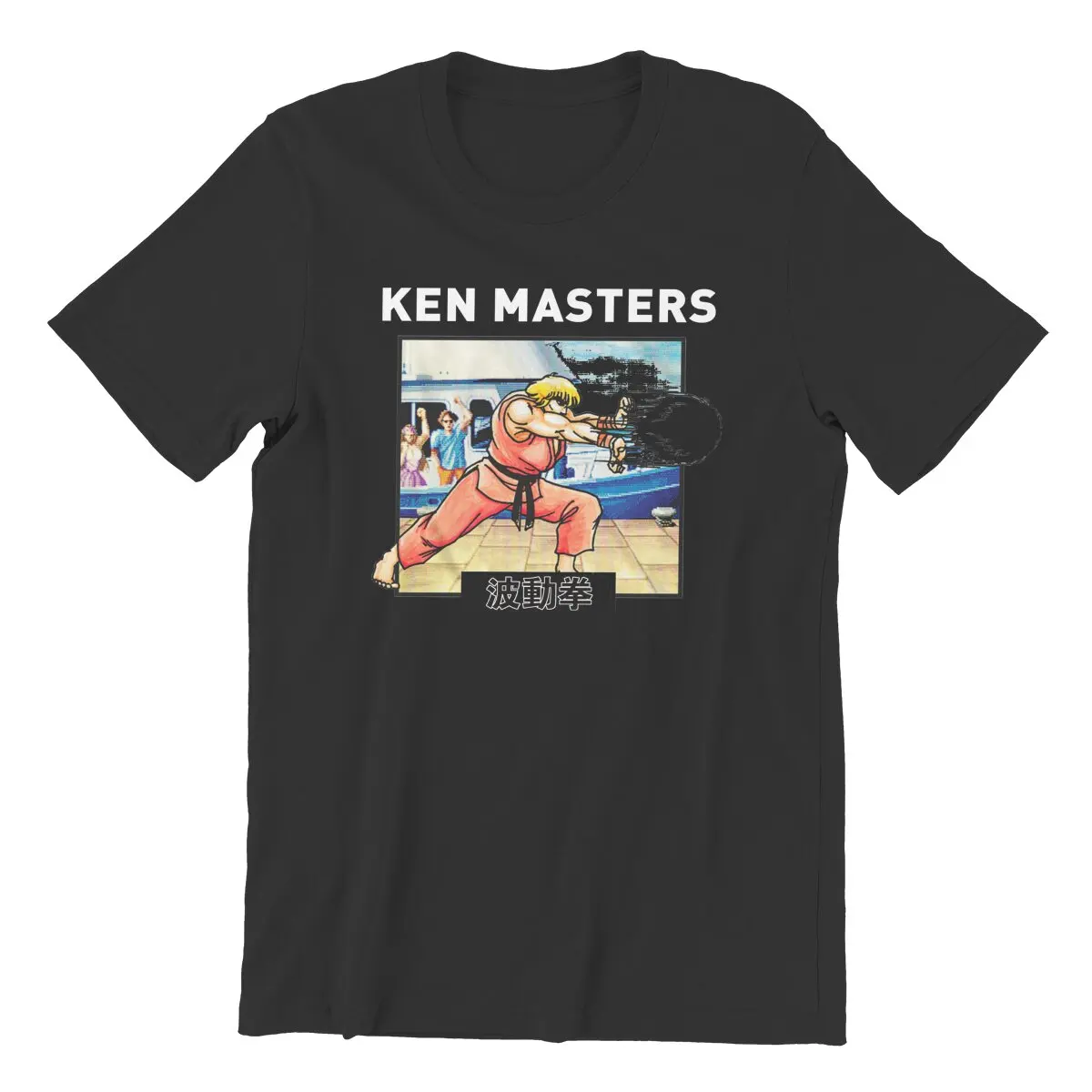 Ken Masters Hadoken Street Fighter video game T-Shirt for Men Pure Cotton printed Tees  T Shirt Party Clothes