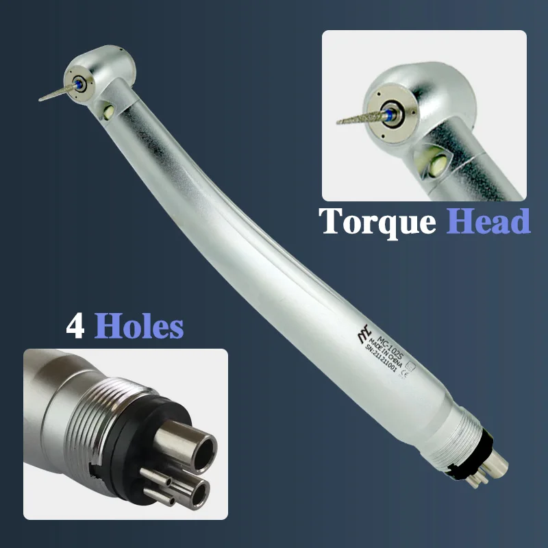 Dental LED High Speed Handpiece E-generator Standard head Push Button 3 Water Spray 2/4 holes turbine with good  quality