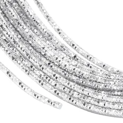 12 Gauge 33 Feet Textured Silver Wire Diamond Cut Aluminum Craft Wire for Ornaments Making and Other Jewelry Craft Work