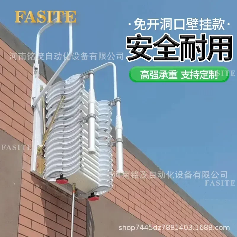 For Wall Mounted Attic Telescopic Staircase Household Folding Lift Duplex Indoor Outdoor Thickened Retractable Ladder